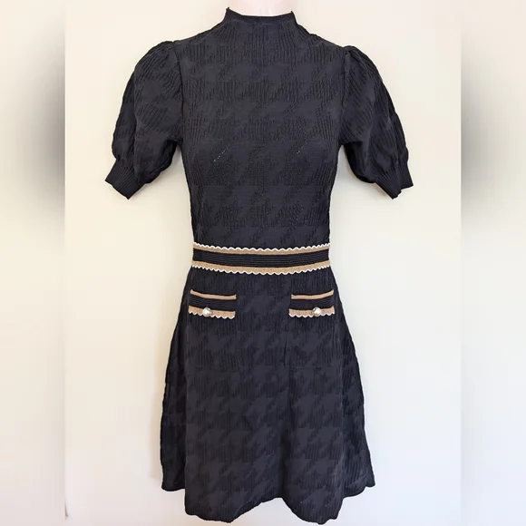 Sandro Black Knit Dress 2 /Medium / US 6 - Picture 5 of 14